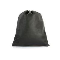 Mens MI-PAC Black Textured Faux Leather Drawstring Bag*, Black
