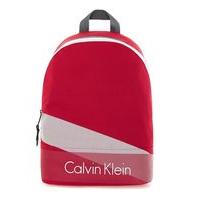 mens calvin klein red nylon backpack red