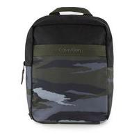 mens calvin klein black and khaki camouflage backpack black