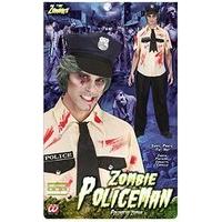 mens zombie policeman costume extra large uk 46 for halloween living d ...