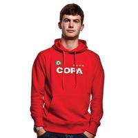 Mens COPA Hooded Sweater // Red 70% cotton/30% polyester