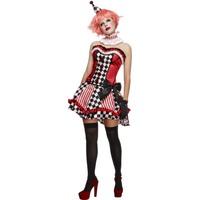 Medium Ladies Fever Deluxe Clown Cutie Costume