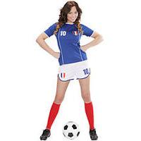 Medium Ladies France Soccer Girl Costume