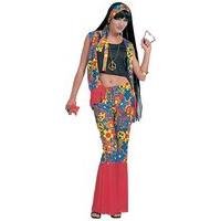 mens hippie woman costume extra large uk 46 for 60s 70s hippy fancy dr ...