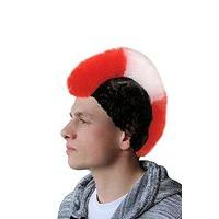 Mens Supporter Man - Red White Red Wig For Hair Accessory Fancy Dress