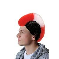 mens supporter man red white red wig for hair accessory fancy dress