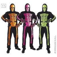 Mens Neon Skeleton 3d Costume Extra Large Uk 46\