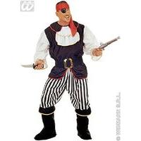 Mens Pirate Deluxe Costume Medium Uk 40/42\