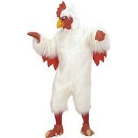 Mens Plush Chicken Costume For Animal Jungle Farm Fancy Dress