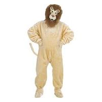 Mens Plush Lion Costume For Animal Jungle Farm Fancy Dress