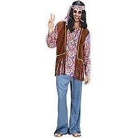Mens Psychedelic Hippie Man Costume Medium Uk 40/42\