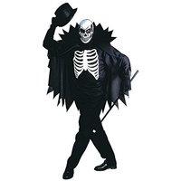 mens scary skeleton costume large uk 4244 for halloween living dead fa ...