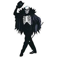 mens scary skeleton costume small uk 3840 for halloween living dead fa ...