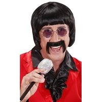 Mens 60s Music Man Withtash - Black Wig For Hair Accessory Fancy Dress