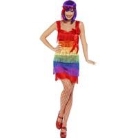 Medium Ladies Rainbow Flapper Costume