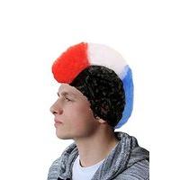 mens supporter man blue white red wig for hair accessory fancy dress
