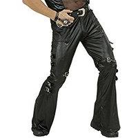 Mens Black Leatherlook Pants Man Size Costume Extra Large Uk 46\