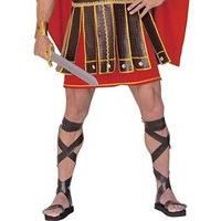 Mens Roman Sandals Leatherlook Accessory For Toga Party Rome Sparticus Fancy