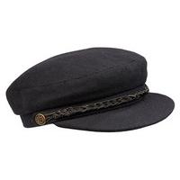 Men?s Breton Cap, Black, Size Large, Wool