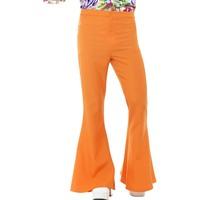 Medium Orange Mens Flared Trouser