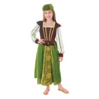 Medium Girls Fantasy Princess Dress & Headband Costume