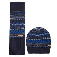 mens winter worn hat scarf set