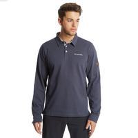 Mens Fields Of Grey Long Sleeve Polo Shirt