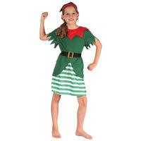 Medium Green Girls Santa Helper Girl Costume