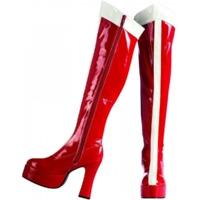 medium red white wonder woman boots