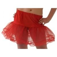 medium red net slip tutu skirt