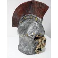 Mens Roman Soldier Skeleton Mask Helmet Latex Overhead Mask Fancy Dress Costume