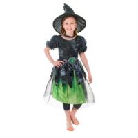 Medium Green & Black Girls Mysteria The Witch Costume
