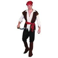 Men\'s Pirate Costume With Brown Waistcoat