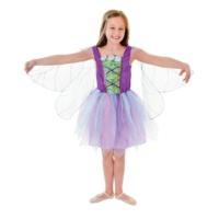 Medium Purple Girls Winged Fairy Costume