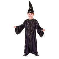 Medium Black Boys Deluxe Wizard Costume