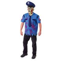 Men\'s Zombie Cop Costume With Mask
