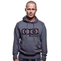 Mens COPA Centre Circle Hooded Sweater // Dark Grey 70% cotton/3