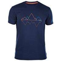 Mens Voyager Mountains Tee - Navy