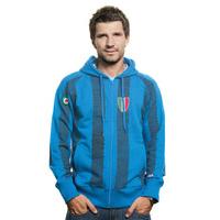 mens disegnata zip hooded sweater blue black 70 cotton30 p