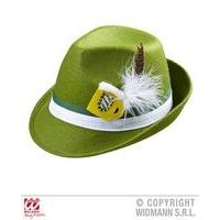 mens bavarian green oktoberfest hat for unisex fancy dress costume acc ...