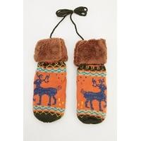 Metallic Multi Colour Reindeer Mit Gloves