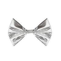 Metallic Silver Bow Tie