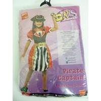 Medium Red Girls Pirate Captain Costume