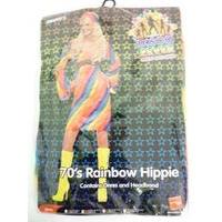 Medium Rainbow Ladies Hippie Costume