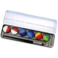 metal paint box rainbow colours split