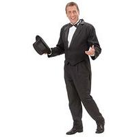 Mens Blk Lined Tailcoat Costume Large For Hardy Hollywood Film Fancy Dress
