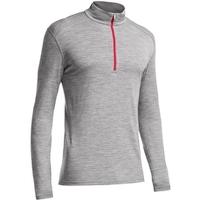 mens oasis ls half zip metro heather