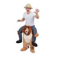 mens lion piggy back costume