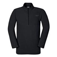 mens gecko quarter zip fleece black