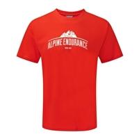 Mens Alpine Endurance Tee - Flag Red